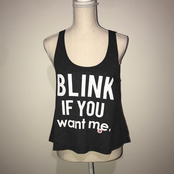 Popular Basics Tops - Gray Graphic Tank Size Medium New with Tags